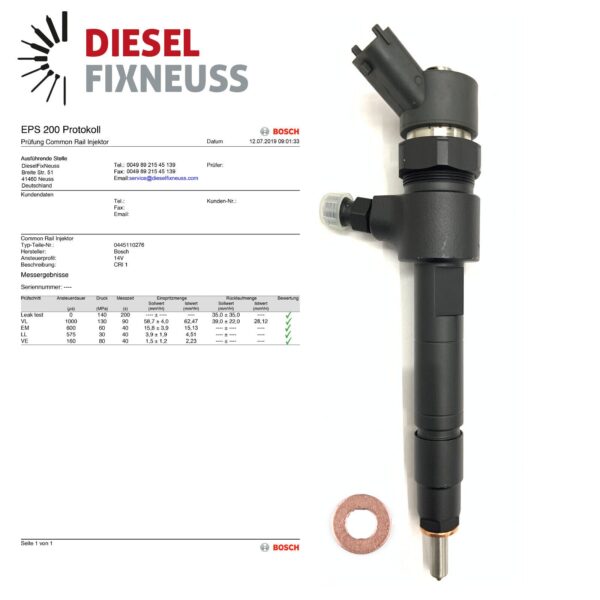 Portegra 1.9D Diesel Injector | Bosch 0445110276 55200259 15710-79J50 | Fuel System Parts - Image 2