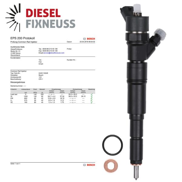 Portegra Diesel Injector | BMW E39 525D | Bosch 0445110048 13537785574 | Fuel System Parts - Image 2